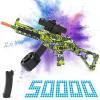 Electric Gel Ball Blaster, AK Automatic Blaster Splatter Toy Dual Mode, Rechargeable Splatter Ball Toys for Outdoor Team Shooting Game Party Favors Ages 14+ Years Old, Green view 1