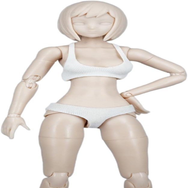 1/12 Scale Female Clothes,Figure Doll Clothes Sports Underwear Bras Briefs Outfit Costume for 6" Female Soldier Action Figure Body Dolls Toys (White)
