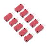 10Pcs Red 3Pins Push Button Gaming, Micro Switch Micro Switch Replacement for Game view 4