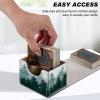 Card Deck Box for MTG Cards,100+ Single Sleeved Cards Trading Card Deck Case,Strong Magnet Magic Gathering Deck Box,PU Leather Trading Card Storage Box for TCG,MTG Cards,CCG,Misty Forest -1252 view 4