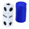 Left Right Center Dice Game | Innovative Left Right Center Dice Game Set with 3 Dices and 24 Random Color Chips, Dice Games for Families Nights, Friends GatheringsDice Games (Games) view 3