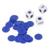 Left Right Center Dice Game | Innovative Left Right Center Dice Game Set with 3 Dices and 24 Random Color Chips, Dice Games for Families Nights, Friends GatheringsDice Games (Games) view 4