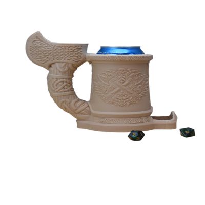 Nordic Viking Axe Dice Tower with Can Cozy & Storage - DND Dice Tower - Roleplaying Games Accessories - Tabletop RPG Dice Organizer - Dice Tower for Beer (Black)