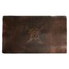 Leather Gaming Playmat 24" x 14" - Personalization Options with Unique Stamp Designs and Snap Closure Band - Ox & Pine Customized Full-Grain Leather (Nut Brown) view 1