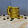 Celtic Skull Dice Tower with Can Cozy & Storage - Dungeons and Dragons Dice Tower - Tabletop RPG Dice Organizer - Dragon Dice Tower for Beer (Silver/Gold) view 3