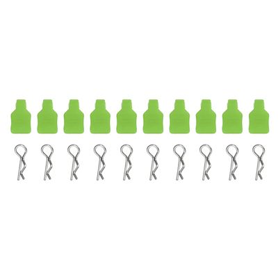 10Pcs RC Body Clips, Stable Reliable Small Compact Protective Replaceable Practical Remote Control Car Accessories for Axial SCX24 AXI90081 AXI00001 AXI00002 Remote Control Car (Green)