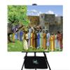 By Design Visuals Gospel Backpack  Portable Flannelgraph Kit with 2 Background Sets, Foldable Felt Board, Easel & Shelf, and 128 Figures for 15 Bible Stories  Christmas, Easter & Gospel Presentation view 1