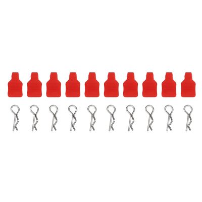 10Pcs RC Body Clips, Stable Reliable Small Compact Protective Replaceable Practical Remote Control Car Accessories for Axial SCX24 AXI90081 AXI00001 AXI00002 Remote Control Car (Red)