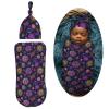 Muishi Neon Suns Moons Mandala Newborn Swaddle Blankets Hat Sets Soft Baby Receiving Blanket Swaddle Sack for Baby Shower Infant Boy Girl Gift view 2