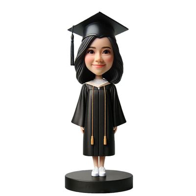 Customized Bobblehead for Women Custom Gifts Based On Photos Handmade Personalized Female Graduation Bobblehead Sculpture Gift for Friends