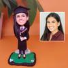 Customized Bobblehead for Women Custom Gifts Based On Photos Handmade Personalized Female Graduation Bobblehead Sculpture Gift for Friends view 3