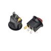 PGMTDEFXJO 5PCS AC 3PIN RED with Light Push Button Rocker Switch ON/Off Power switches 6A/250V 10A/125V for car Water Dispenser 3 pin view 3