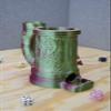 Barbarian Crest Dice Tower with Can Cozy & Storage - DND Dice Tower - Roleplaying Games Accessories - Tabletop RPG Dice Organizer - Dragon Dice Tower for Beer (Blue/Green) view 4