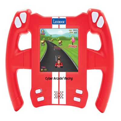 Lexibook, Cyber Arcade Racing, Motion Sensor Console, 30 Racing, Action & Thinking Games, Tilt Control, JL3150, Red