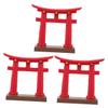 PRETYZOOM 3pcs Japanese Zen Garden Miniature Gate Micro Landscape Decor Home Garden Decoration view 1