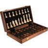 15" Folding Walnut Chess Set with Storage - Tournament-Size Portable Chess Board for Adults, Travel, Family Game Night, Gifts view 1