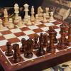 15" Folding Walnut Chess Set with Storage - Tournament-Size Portable Chess Board for Adults, Travel, Family Game Night, Gifts view 2
