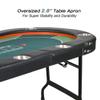 LUCKYERMORE Premium Foldable Poker Table for 8 Players, Portable Texas Blackjack Holdem Table with Stainless Steel Cup Holders, Folding Casino Leisure Card Board Game Table, Green Felt Surface view 3