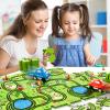 Beby Buty 48PCS Puzzle Race Track Car Set for Toddlers Kids Boys, Toddler Toys Gifts for 3 4 5 Year Old Boys and Girls, Floor Puzzle Tracks Car Toys for Ages 3-5 4-6 view 4