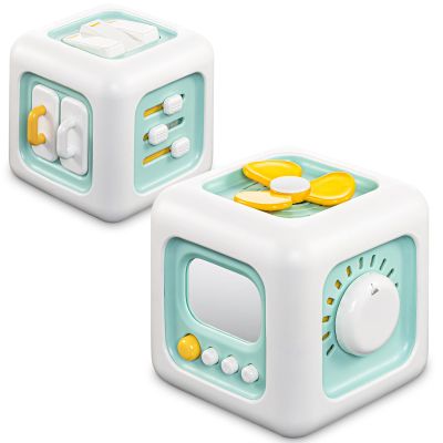 SOCBTNSO Busy Cube Toy, Sensory Toys for Toddlers 1-3, Baby Car Seat Toys 12-18 Months, Toddler Airplane Travel Toys Age 1-2, Learning Fine Motor Skills, 1st Birthday Gifts