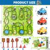 Beby Buty 64PCS Puzzle Track Car Set Toys for Kids Boys, Toddler Toys Gifts for 3 4 5 Year Old, Floor Puzzle Tracks Car for Boys Ages 3-5 4-6, for 3 4 5 6 Year Old view 2