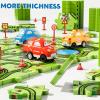 Beby Buty 64PCS Puzzle Track Car Set Toys for Kids Boys, Toddler Toys Gifts for 3 4 5 Year Old, Floor Puzzle Tracks Car for Boys Ages 3-5 4-6, for 3 4 5 6 Year Old view 3