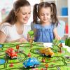Beby Buty 64PCS Puzzle Track Car Set Toys for Kids Boys, Toddler Toys Gifts for 3 4 5 Year Old, Floor Puzzle Tracks Car for Boys Ages 3-5 4-6, for 3 4 5 6 Year Old view 4