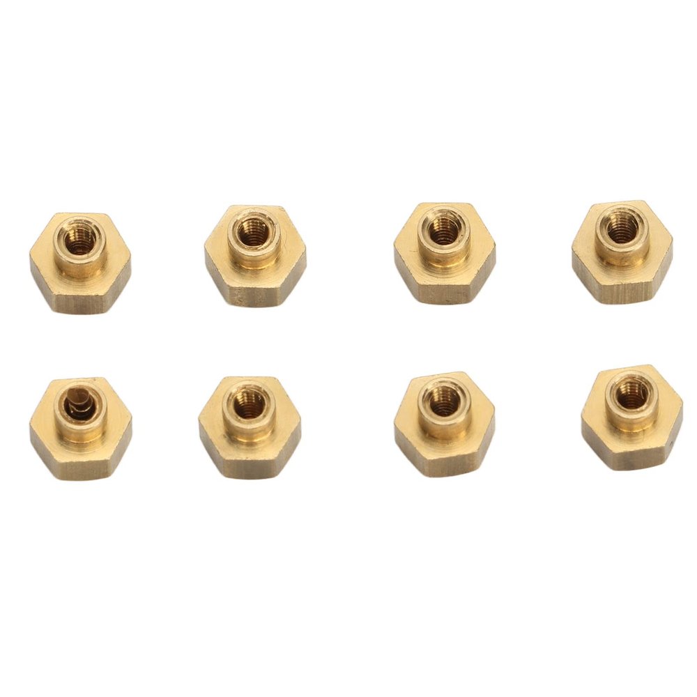 1/24 RC Hex Nut, Wear Brass Wheel Lock Nut Replacement for Axial SCX24, Improved Stability with Premium Material, Ideal RC Car Accessories (5mm)