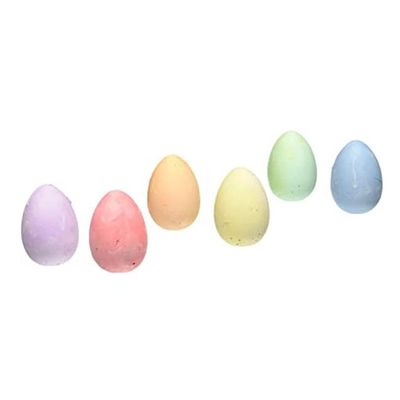6pcs Portable Cartoon Egg-Shaped Colorful Chalk Colorful Washable Chalk for Kids Children Craft