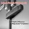 Mom's Choice Gold Awards Winner - EUDEMON 1 Pack Latest French Fridge Lock French Door Refrigerator/Freezer Lock Apply to Max 3.54"(90mm) Two Door Gap Distance for Kids & Babies,Easy to Install(Black) view 4