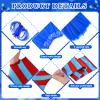 8 PCS Tulle Tutu Costume Accessories Set, Blue Red 3 Layered Tulle Tutu Skirt 2 Striped Socks 2 Ponytails Wig Headband 2 Arm Warmer Gloves For Kids 2 Girls School Reading Christmas Halloween Costumes view 4