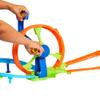 Hot Wheels Toy Car Track Set, Launch and Loop Playset & 1:64 Scale Die-Cast Vehicle, Crash Area on Figure 8 Track with Loop-Kicker Booster view 2