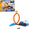 Hot Wheels Toy Car Track Set, Super Police Station Playset with 1:64 Scale Die-Cast Vehicle, Adjustable Loop for Multiple Ways to Race & Stunt view 1