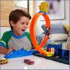Hot Wheels Toy Car Track Set, Super Police Station Playset with 1:64 Scale Die-Cast Vehicle, Adjustable Loop for Multiple Ways to Race & Stunt view 2