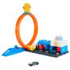 Hot Wheels Toy Car Track Set, Super Police Station Playset with 1:64 Scale Die-Cast Vehicle, Adjustable Loop for Multiple Ways to Race & Stunt view 4
