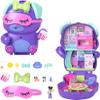Polly Pocket Dolls and Playset, Sleepover Puppy Compact, Travel Toy with 1 Micro Doll, Pet Dogs, Food & Fashion Styling Accessories view 1