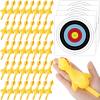 RoundFunny 12 Set Extended Version Slingshot Chickens with Cardboard Target 6.3 Inch Rubber Flying Chicken Finger Shooting Chickens Squeeze for Party Favors Activity Gift view 1