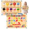 2 in 1 Magnetic Color and Number Maze, ABC Alphabet Puzzles Board Magnet Ice Cream Toys, Montessori Educational Magnet Puzzle, Preschool Learning Counting Toys for 2 3 4 5 Birthday Gifts view 1