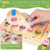 2 in 1 Magnetic Color and Number Maze, ABC Alphabet Puzzles Board Magnet Ice Cream Toys, Montessori Educational Magnet Puzzle, Preschool Learning Counting Toys for 2 3 4 5 Birthday Gifts view 4