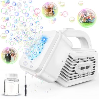 PANACARE Portable Bubble Machine for Kids Automatic Bubble Maker Blower with Bubble Solution / 20000+ Bubbles per Minute Bubble Toys for Ideal Outdoor Party Birthday Gift for Toddlers