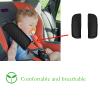 2 Pack Baby Seat Strap Covers for Baby Stroller, Soft Seat Belt Strap Covers for Newborns/Infants Kids/Child Seat, Baby Seat Straps Shoulder Pads for Child Seats,Seat Belt Covers (Black) view 2