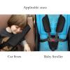 2 Pack Baby Seat Strap Covers for Baby Stroller, Soft Seat Belt Strap Covers for Newborns/Infants Kids/Child Seat, Baby Seat Straps Shoulder Pads for Child Seats,Seat Belt Covers (Black) view 4