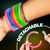 100 Pack Light up Glasses & LED Bracelets with 6 Colors & 3 Flashing Mode, Neon Bulk Gift for Kids and Adults Glow in the Dark Party favors, Halloween, Birthday, Wedding Supplies, Glow Bingo, Carnival view 3