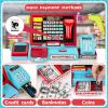 VOPOGLNE Cash Register Playset Toy for Kids, Real Calculator Register, Pretend Play Store with Music, Scanner, Play Money, Food, Preschool Learning Toy Playset Gift (Blue Red) view 4