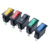 PGMTDEFXJO Rocker Switch 5Pcs On-Off 3Pin DPST Rocker Switch 15A/20A 250V/125VAC (Color : Red)(Black) view 2