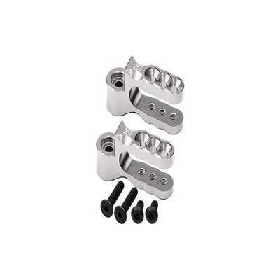Aluminium 7075 Alloy Steering Servo Holders 25T for Traxxas 1:10 E-Revo Brushless/E-Revo VXL 2.0 / Revo 3.3 / Slayer Pro 4X4 / Summit/T-Maxx 3.3/1:7 XO-1 Upgrade Parts - Silver
