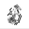 Aluminum 7075 Front Spindle Set (Larger Inner Bearings) for Losi 1:8 LMT 4WD Solid Axle Monster Truck LOS04022 / LMT Mega Truck Brushless LOS04024 / LMT Grave Digger/Son-uva Digger LOS04021 - Silver view 1