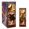 iiecrKiie Book Nook Kit for Adult, DIY Miniature Dollhouse Booknook Kit with LED Lights, 3D Wooden Puzzle Bookend for House Home Library Decor (Liquor Alley) view 1