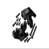 Aluminum 7075 Front Spindle Set (Larger Inner Bearings) for Losi 1:8 LMT 4WD Solid Axle Monster Truck LOS04022 / LMT Mega Truck Brushless LOS04024 / LMT Grave Digger/Son-uva Digger LOS04021 - Black view 1