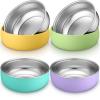 Nuogo 4 Pcs 304 Stainless Steel Baby Bowls with Removable Silicone Shell Toddler Bowls Kids Anti Scald Snack Container for Food Feeding, Dishwasher Safe (Classic Color) view 1